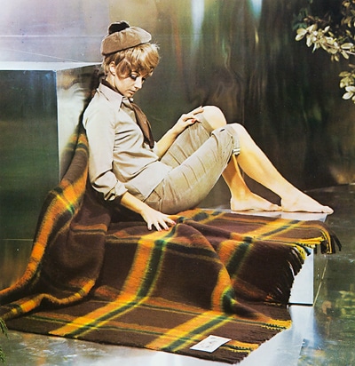 AaBe Dutch design wool blanket 1970s ad