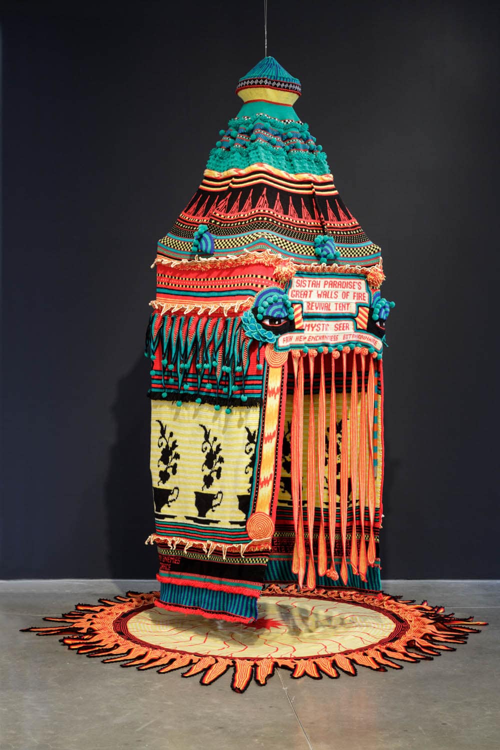 Xenobia Bailey (American, b. 1955). Mothership 1: Sistah Paradise's Great Walls of Fire Revival Tent