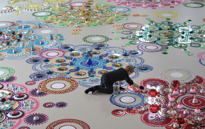 2 suzan drummen kaleidoscopic crystal floor installations