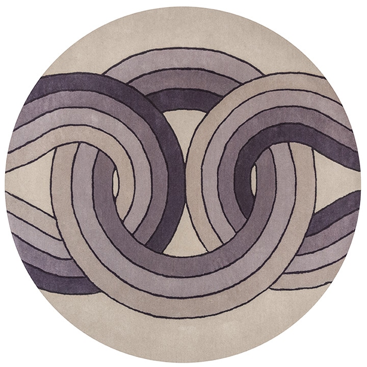 Lara Bohinc (b. 1972), Solar Eclipse. Hand-tufted rug, wool, diameter: 1.5 m. Edition of 150