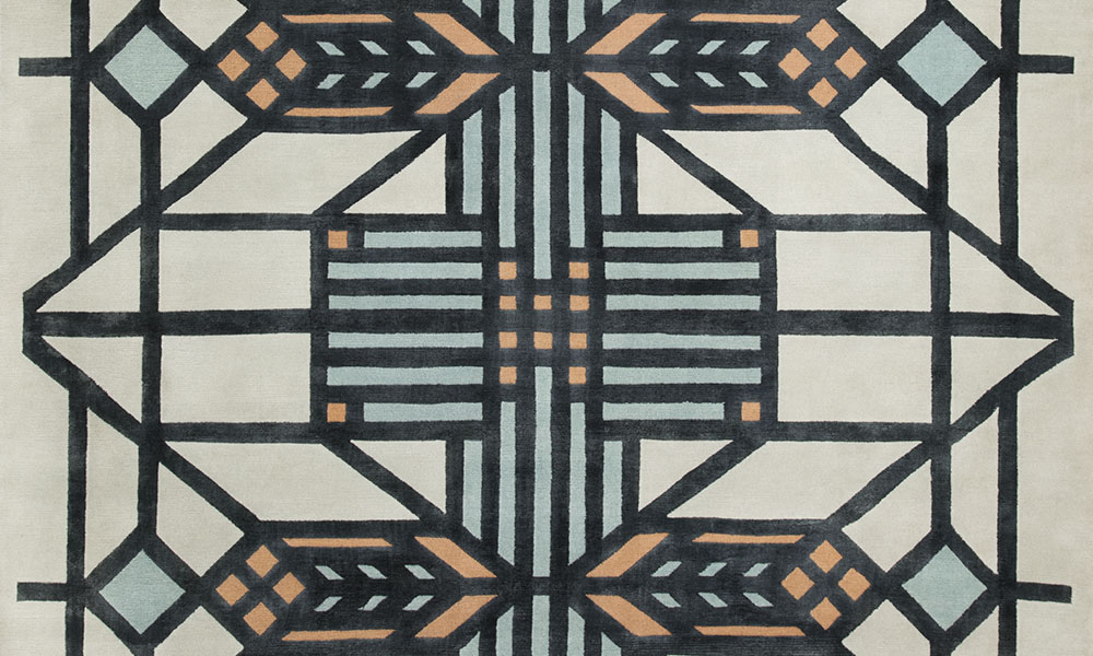 Detail of Lake Geneva Rug, Signature Series, Frank Lloyd Wright® Collection by Classic Rug Collection