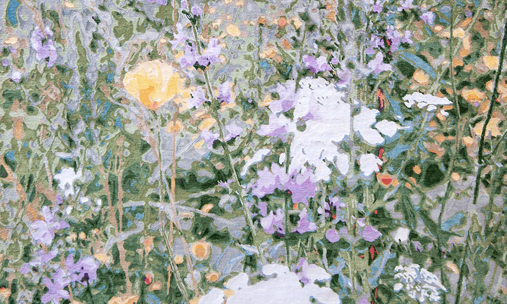 Detail of Wild Flowers—Spring by Wool & Silk Rugs