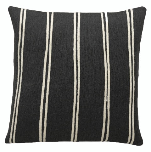 Double Stripe charcoal-cream judy ross