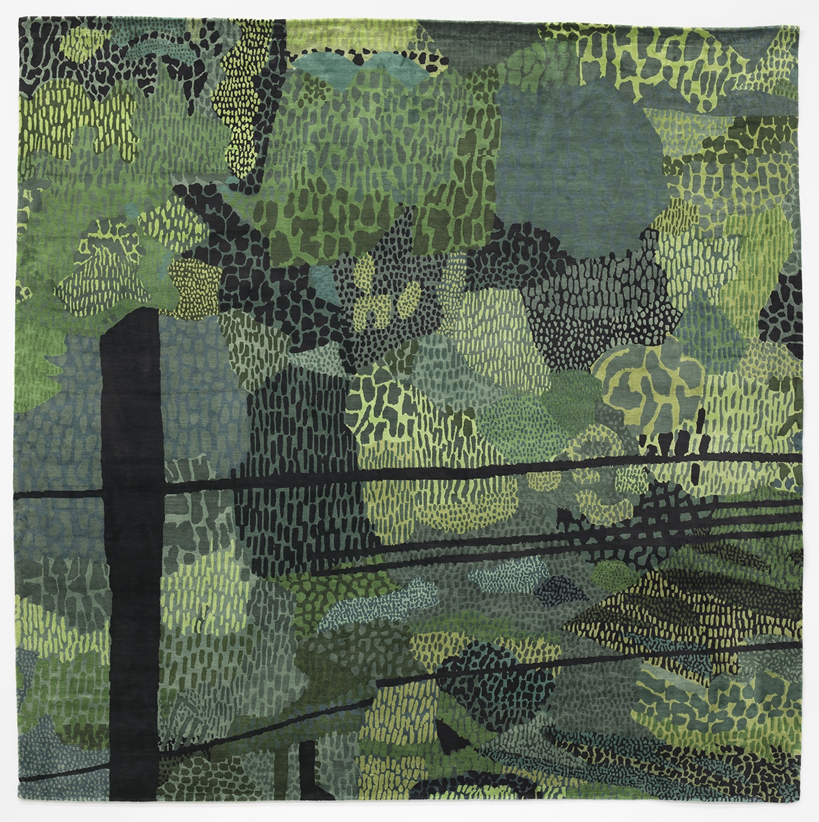 Green Pattern Rug, Jonas Wood for Bravin Lee