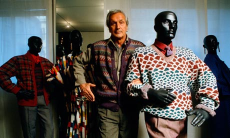 Ottavio Missoni in his boutique in 1984