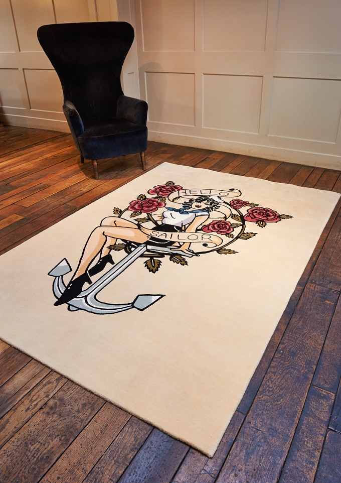 Tattoo rug by Rob Pybus for Floor_Story
