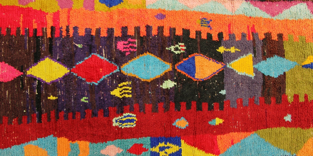 Rug (detail) by Khadija Lahcen, Tamerna, circa 2010