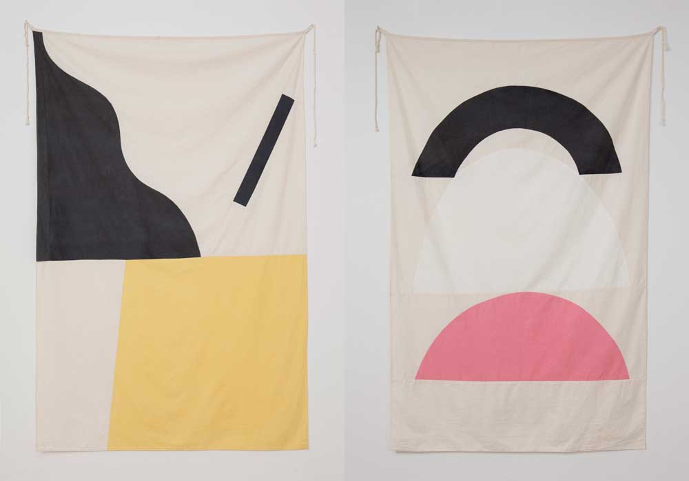 Wall-Hangings..Amateurs_A-Flag-For-Every-Home-05-(2014)_Assemblies-of-hand-dyed,-bleached-and-natural-cotton-pieces_100---152-cm.DKK-6.500