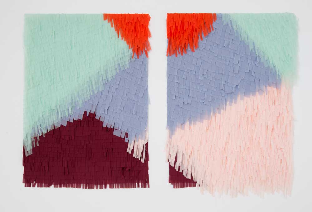 Wall-Hangings.Confettisystem_LEFT_Textile-no.-24_RIGHT_Textile-no.-41_natural-and-synthetic-fibers--81,5---116,8-cm
